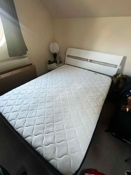 Photo of free Mattress + Bed for double (Se25) #1