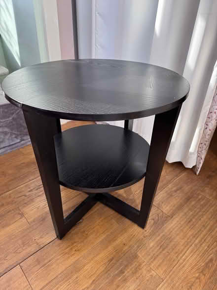Photo of free Round side table. IKEA. Black (Rickmansworth WD3) #1