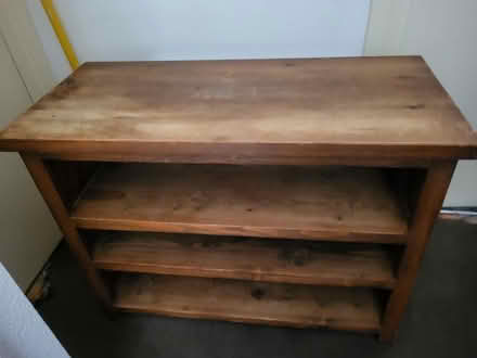 Photo of free Large wooden tv stand (Oval SW8) #1