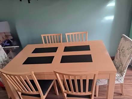 Photo of free Dining table and chairs (Swords) #2