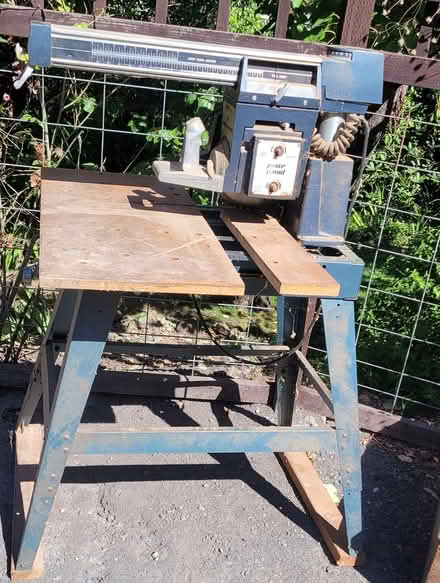 Photo of free Radial Arm Saw, 10" on stand (south Sebastopol off Lynch Rd.) #1