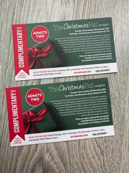 Photo of free 2 tickets Christmas fair (Datchet - SL3) #1