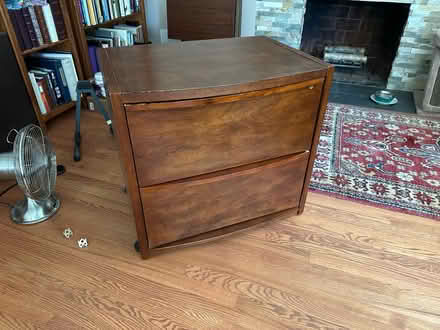 Photo of free File cabinet, wood finish, 2 drawer (Falls Church City) #1