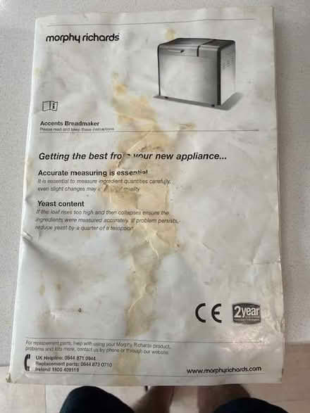 Photo of free Bread Maker (Matfield TN12) #3