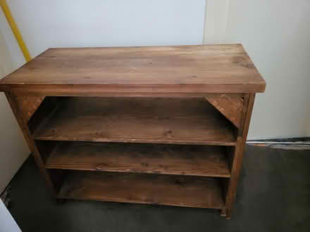 Photo of free Large wooden tv stand (Oval SW8) #2