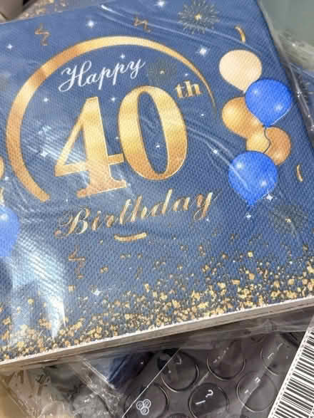 Photo of free 40th birthday paper serviettes (Spital CH63) #1