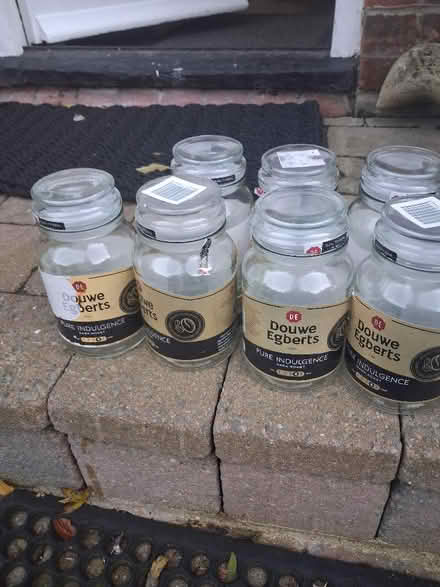 Photo of free 7 Empty Dowe Egberts coffee jars (Fords Farm RG30) #1
