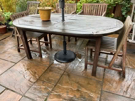 Photo of free Teak oval table. (Teddington TW11) #1