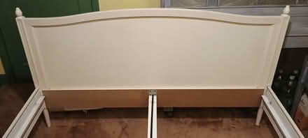 Photo of free White European king size Ikea bed frame. (Belmont HA7) #1