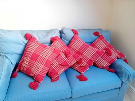 Photo of free Four red Laura Ashley cushions (Moorfields BA2) #1