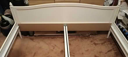 Photo of free White European king size Ikea bed frame. (Belmont HA7) #2