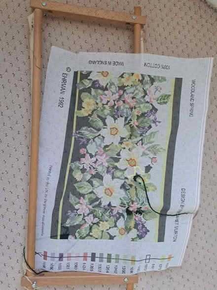Photo of free Cross-stitch frame and flowers template (Milber TQ12) #1
