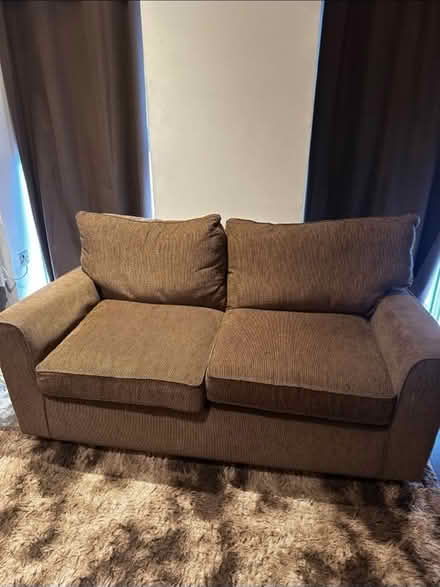 Photo of free 3 seater brown sofa (Luton) #1