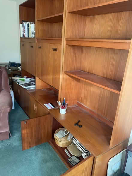 Photo of To give away a vintage G plan double cabinet and shelves (Pershore WR10) #2