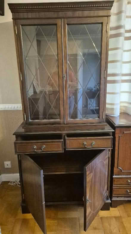 Photo of free Tall glass fronted display unit- cupboards & drawers below (Radbrook Green SY3) #2