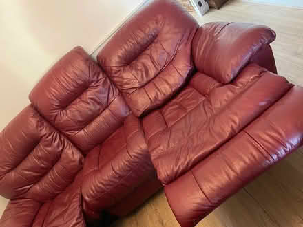 Photo of free Leather reclining sofa & chair (Sutton SS4) #4