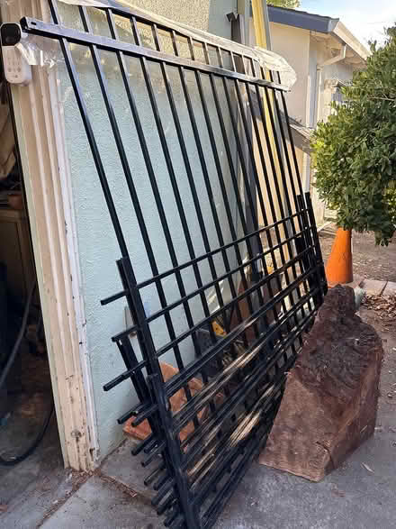 Photo of free 6 foot tall, black metal fencing (Concord) #1