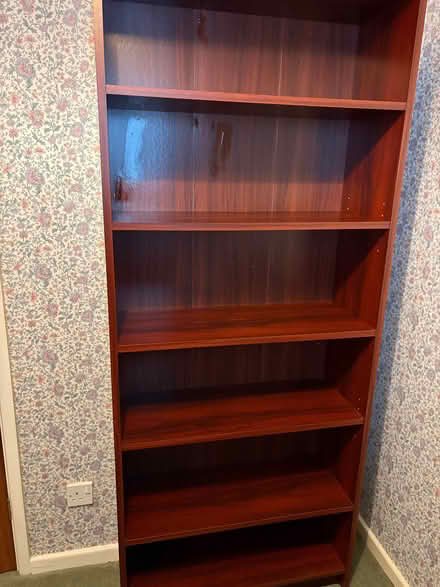 Photo of free Dark wood bookcase (Owlthorpe S20) #1