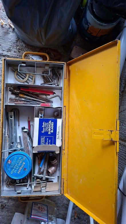 Photo of free Fathers Old toolbox with side handles and lock (Hillingdon UB10) #2