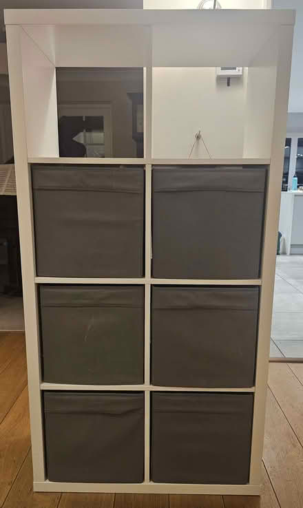 Photo of free IKEA Storage unit plus 6 fitted grey storage boxes (Prestwood HP16) #1