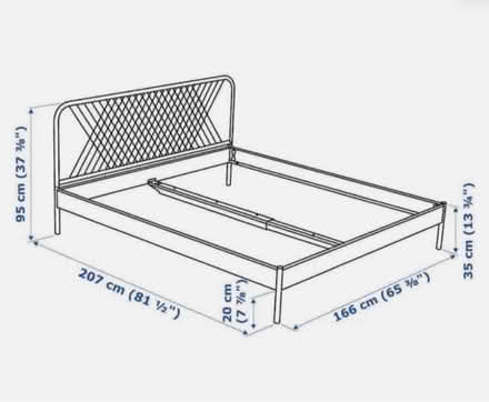Photo of free Double bed frame Ikea Nesttum (Ch40fq) #2