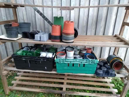 Photo of free Plastic garden pots, used, small to medium (St. Margarets Farm HP1) #1