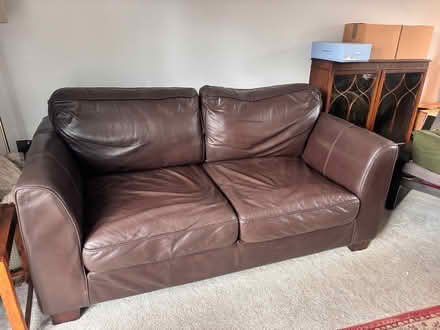 Photo of free Brown Leather Sofa (Palmarsh CT21) #2