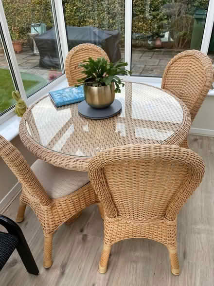 Photo of free Conservatory round table & 4 chairs (SK7 3AQ) #1