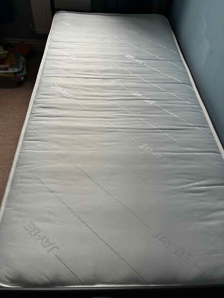 Photo of free Single bed frame black metal with kids mattress (Malvern Link WR14) #4