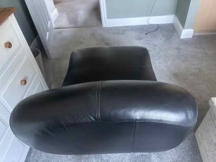 Photo of free black leather armless chairs (Filby NR29) #1