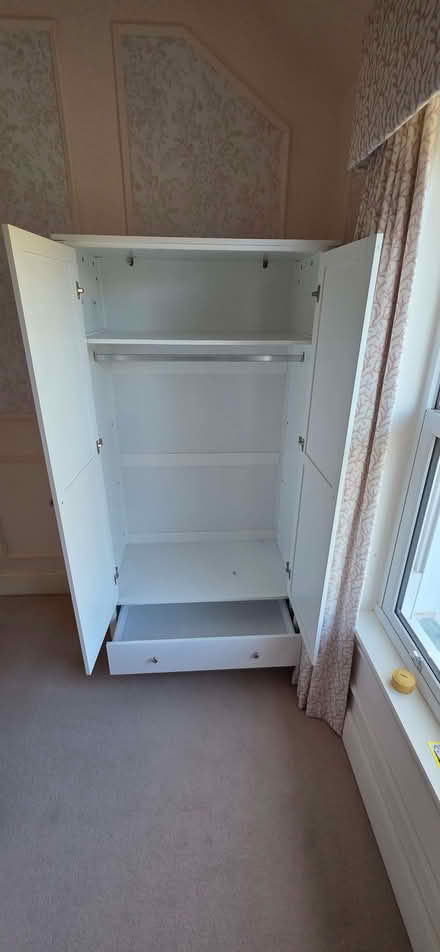 Photo of free White 2 door wardrobe (Warsash SO31) #3