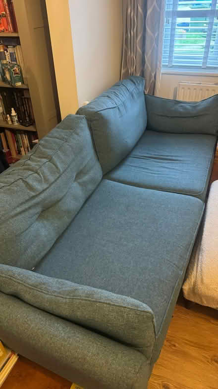 Photo of free Blue DFS three seater and two seater sofa (Foots Cray DA14) #4