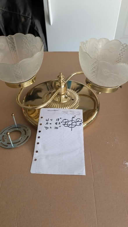 Photo of free Victorian Glass Ceiling Light Fixtu (Near Downtown Downers Grove) #1