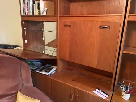Photo of To give away a vintage G plan double cabinet and shelves (Pershore WR10) #1