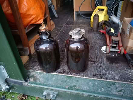 Photo of free 2 brown glass demijohns (Telford and Wrekin TF1) #1