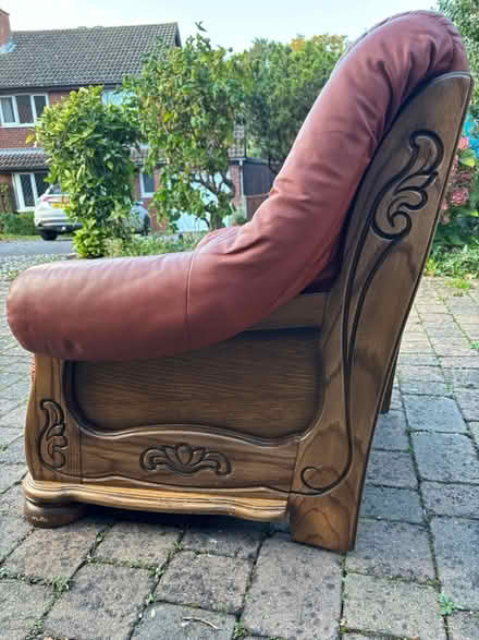Photo of free Leather arm chair with storage (Park Gate SO31) #3
