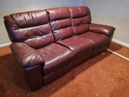Photo of free Leather recliner sofa (Milborne Port DT9) #3
