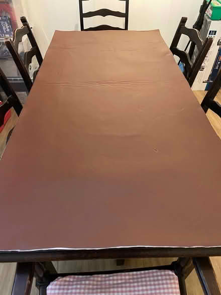 Photo of free Solid wood dining table & 6 chairs (Wibsey, Bradford) #4