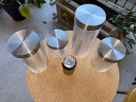 Photo of free 4 glass jars with lids (Yonge & Mulock) #2