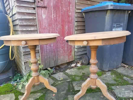 Photo of free 2 Pine bedside tables (Ashurst Wood RH19) #1
