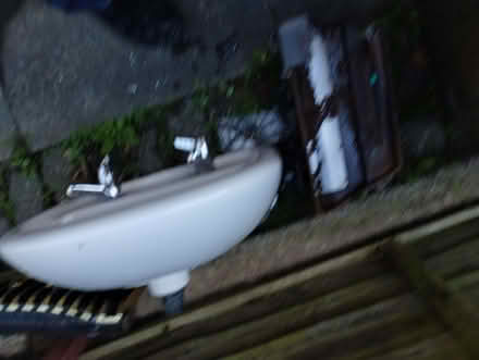 Photo of free White Bathroom Basin & Pedestal (Dresden ST3) #2