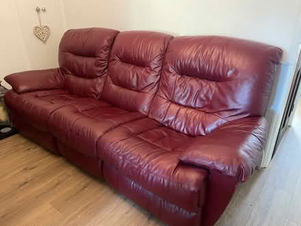 Photo of free Leather reclining sofa & chair (Sutton SS4) #2