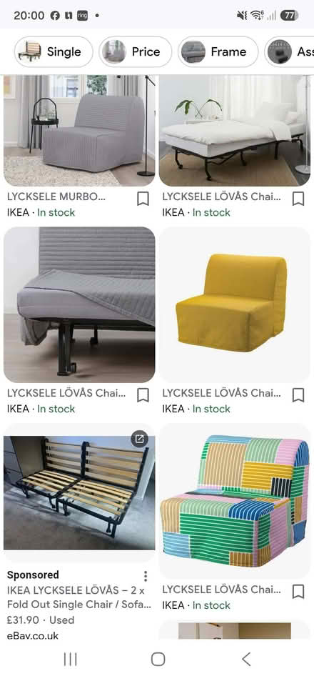 Photo of Chair bed, ikea (Pittville GL50) #1