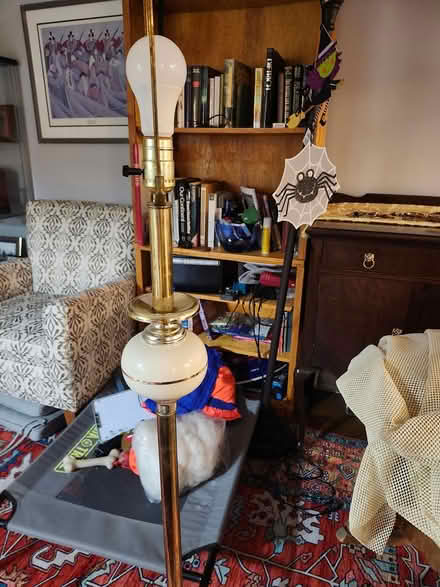 Photo of free Brass floor lamp (Riverside South) #1