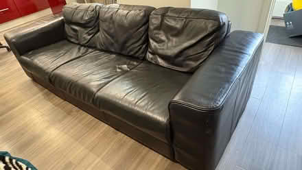 Photo of free Absolute Unit of a Leather Sofa – Bromley – MUST GO (Southborough BR2) #3