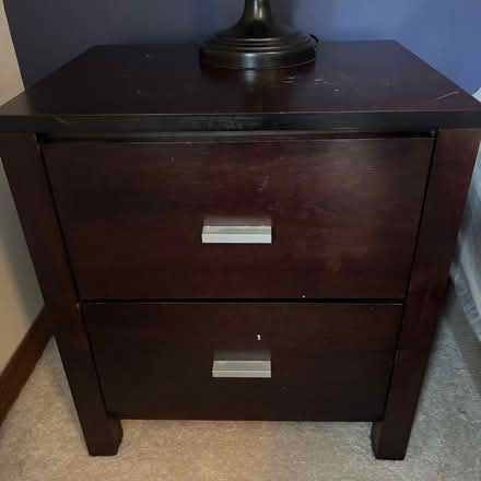 Photo of free 2 Wood Night stands and 2 lamps (Hume Road- Puslinch) #1