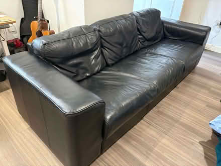 Photo of free Absolute Unit of a Leather Sofa – Bromley – MUST GO (Southborough BR2) #1