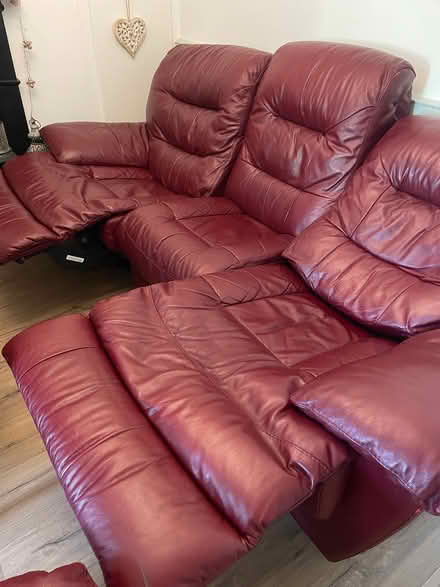 Photo of free Leather reclining sofa & chair (Sutton SS4) #1