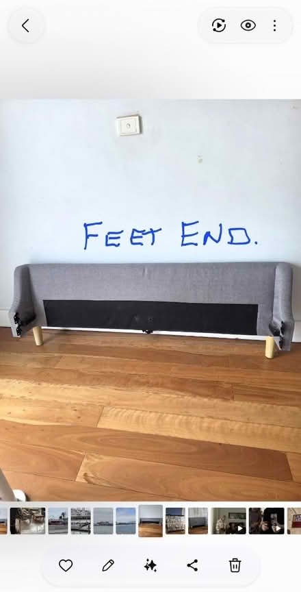 Photo of free Grey padded Queen bed (Hampton) #2