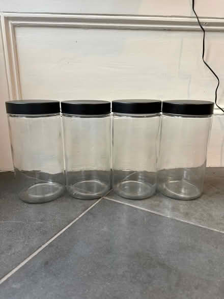 Photo of free 4x glass and metal lid jars (Newington Green N16) #1